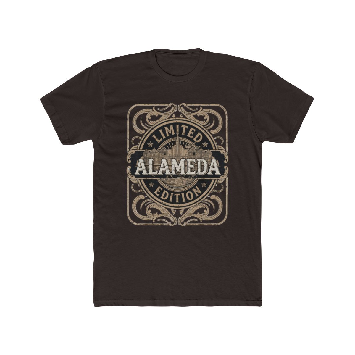 Alameda Vintage Alameda California Retro Alameda Skyline T Shirt | Alemeda - alternate angle 2, merchandise