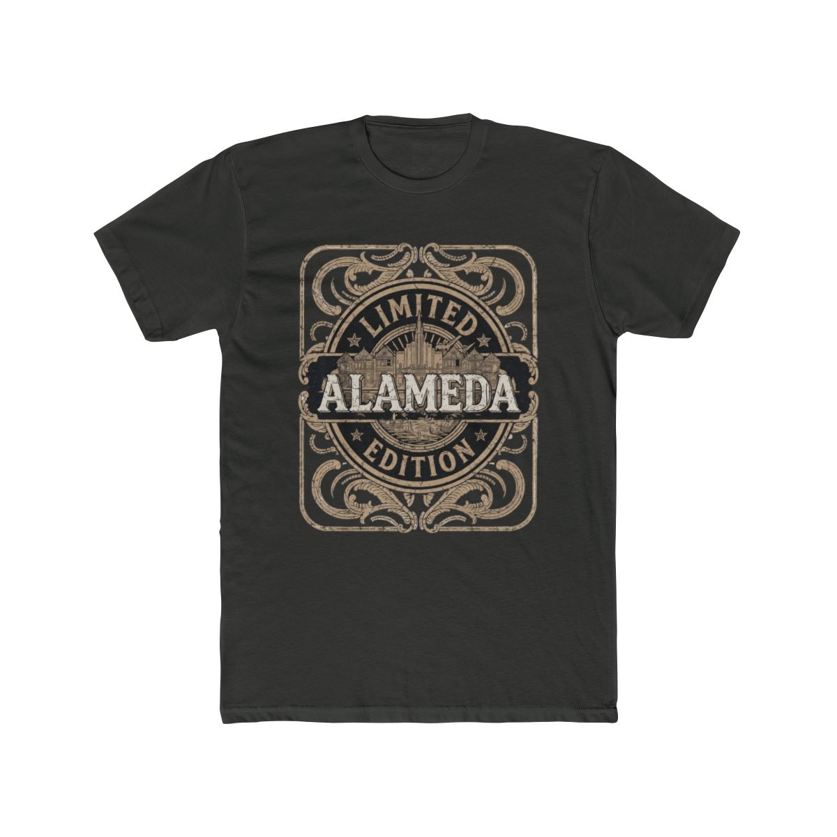 Alameda Vintage Alameda California Retro Alameda Skyline T Shirt | Alemeda - alternate angle 5, merchandise