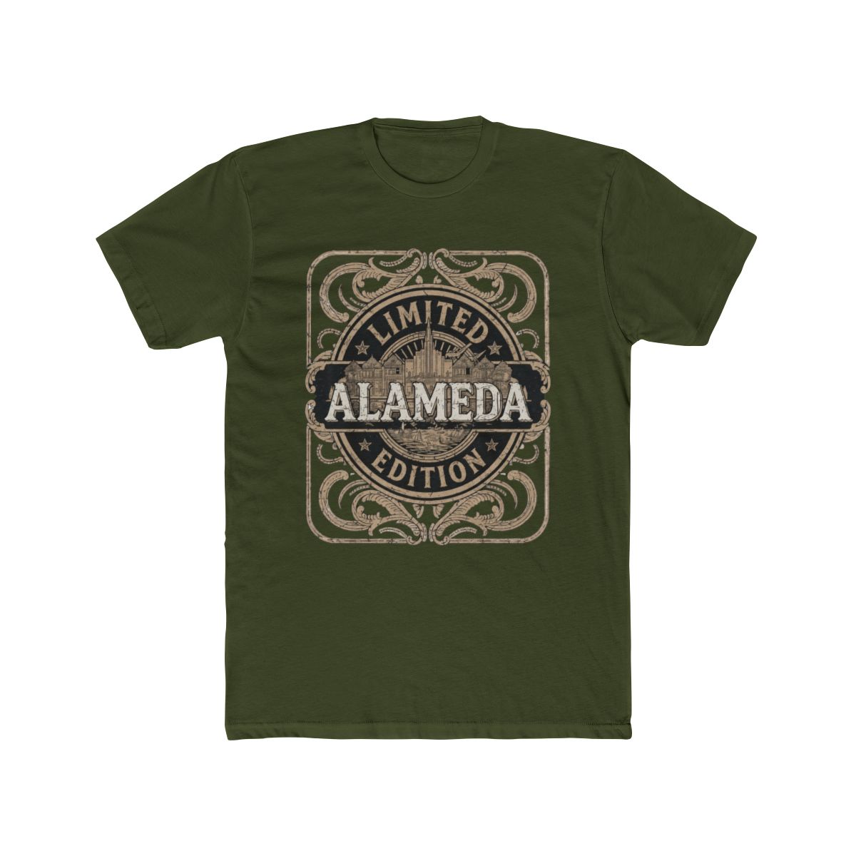 Alameda Vintage Alameda California Retro Alameda Skyline T Shirt | Alemeda - alternate angle 4, merchandise