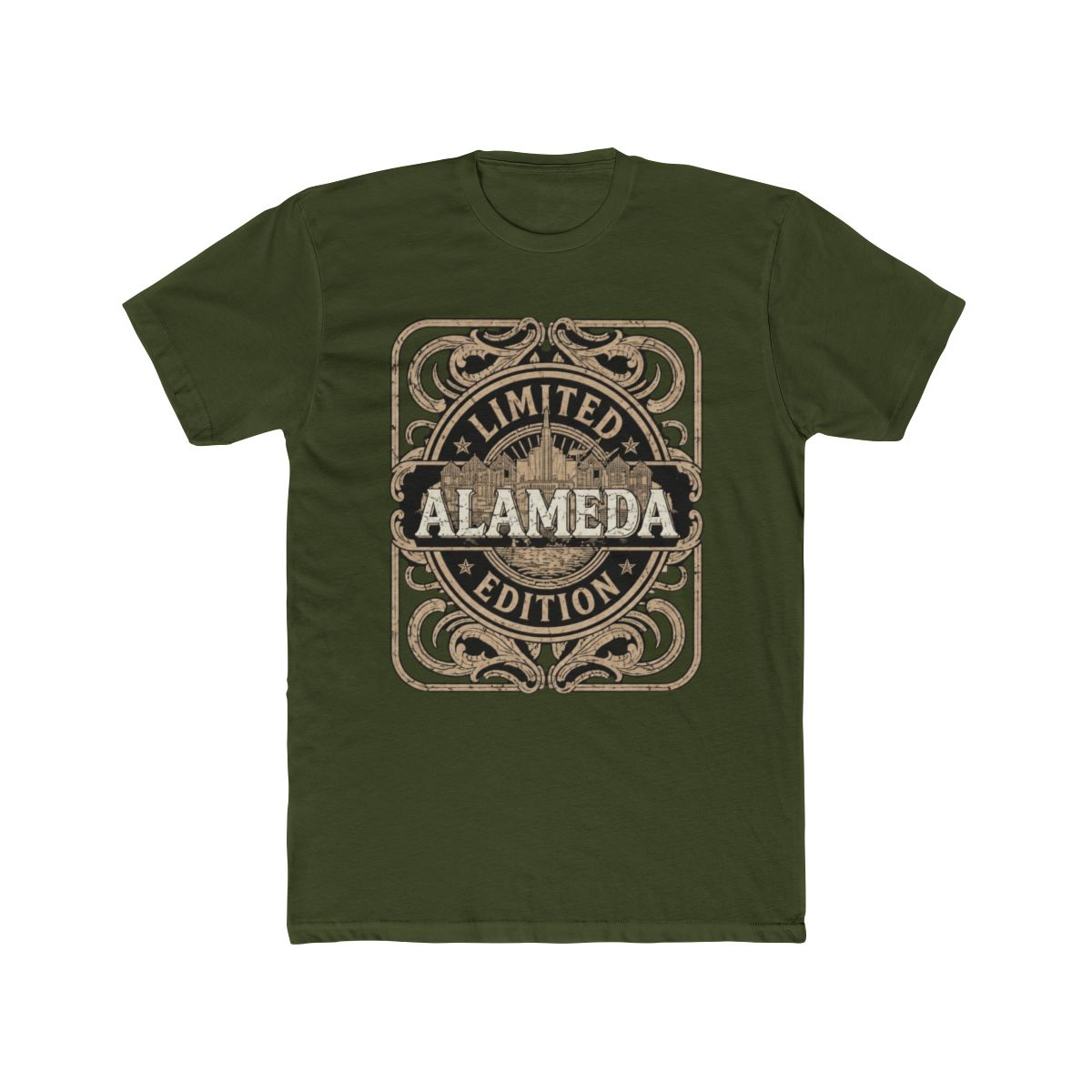 Alameda Vintage Alameda California Retro Alameda Skyline Premium Tri-Blend T Shirt | Alemeda - alternate angle 4, merchandise