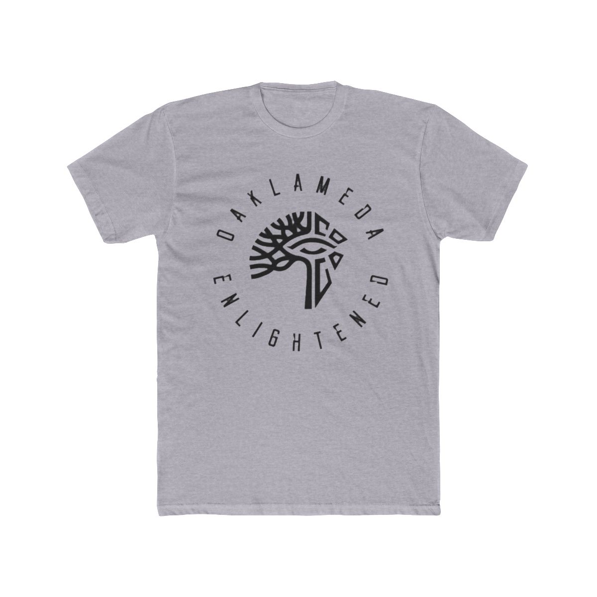 Oaklameda Enlightened Black Round Logo T Shirt | Alemeda