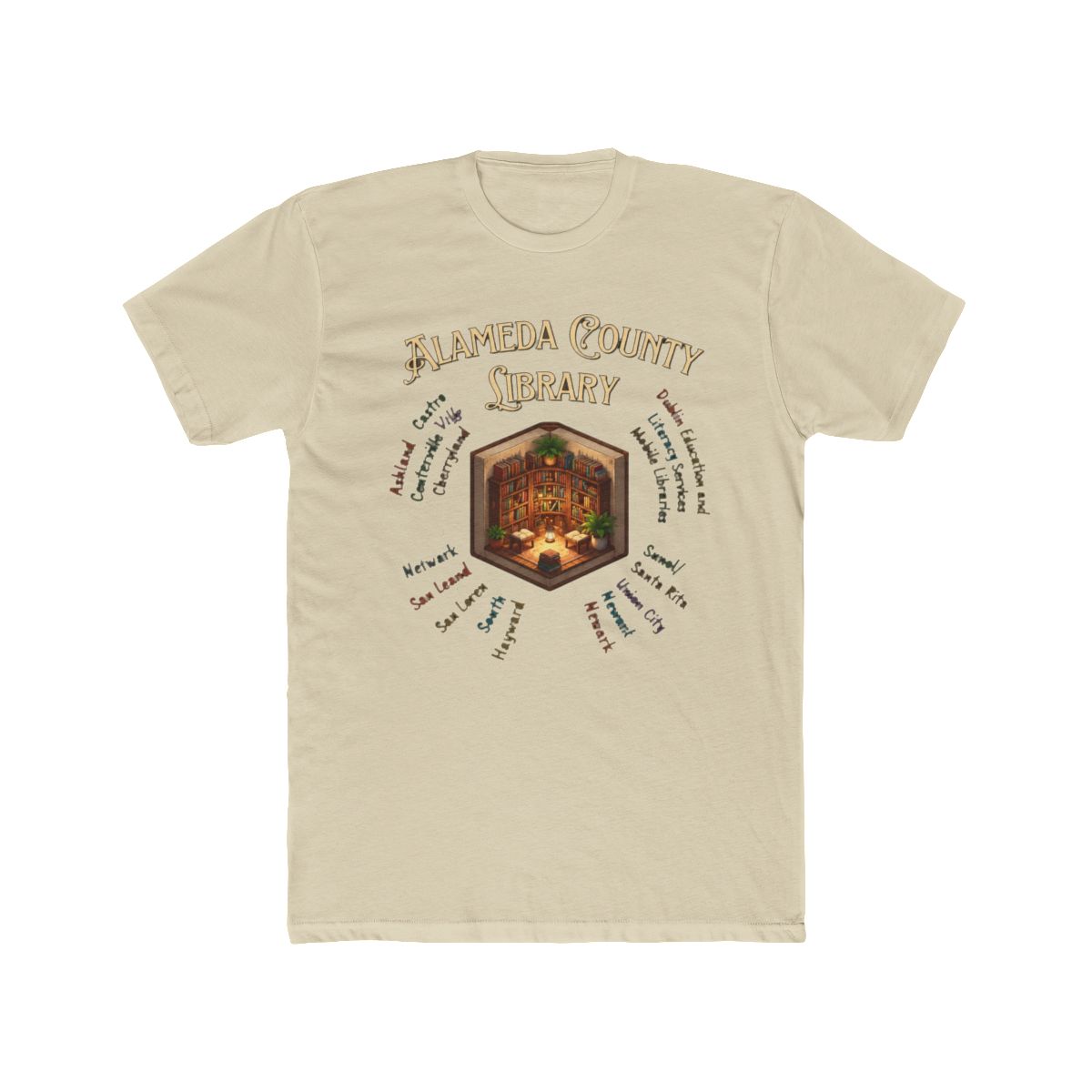 Alameda County Library Community Map T Shirt | Alemeda - alternate angle 4, merchandise