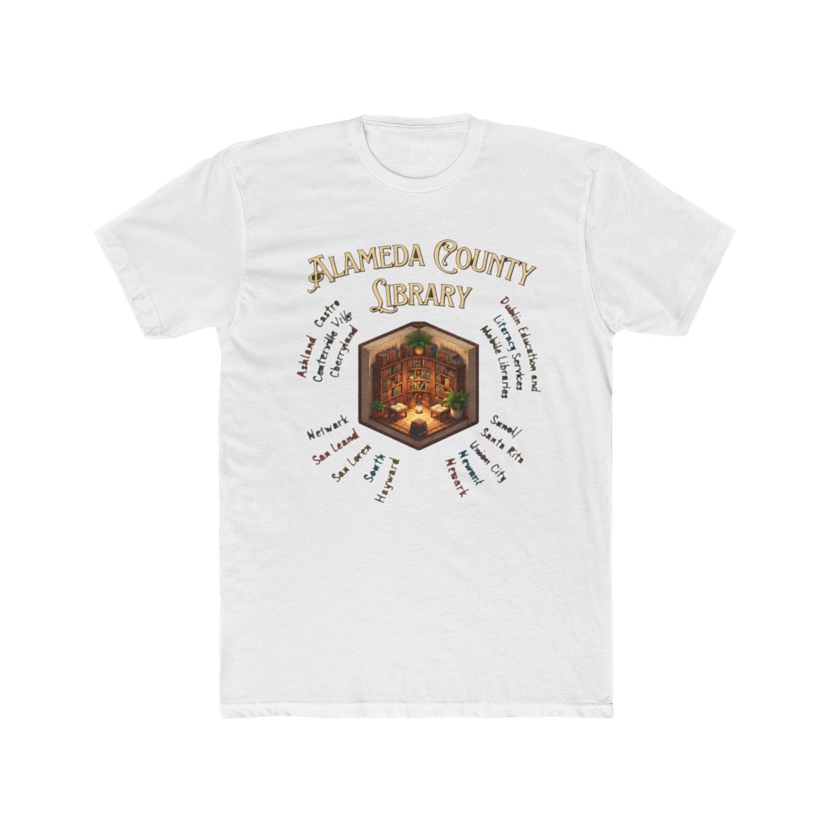 Alameda County Library Community Map T Shirt | Alemeda - Official T-Shirts merchandise