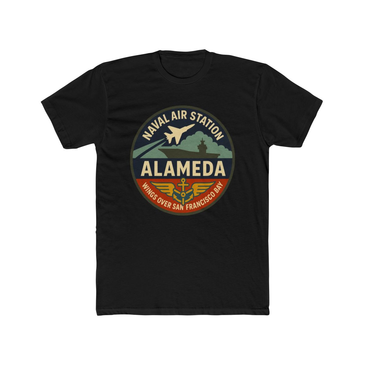 Naval Air Station Alameda Vintage Military Patch T Shirt | Alemeda - alternate angle 4, merchandise