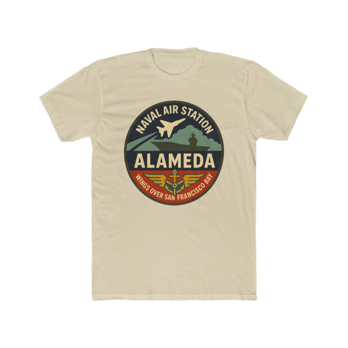 Naval Air Station Alameda Vintage Military Patch T Shirt | Alemeda - alternate angle 5, merchandise