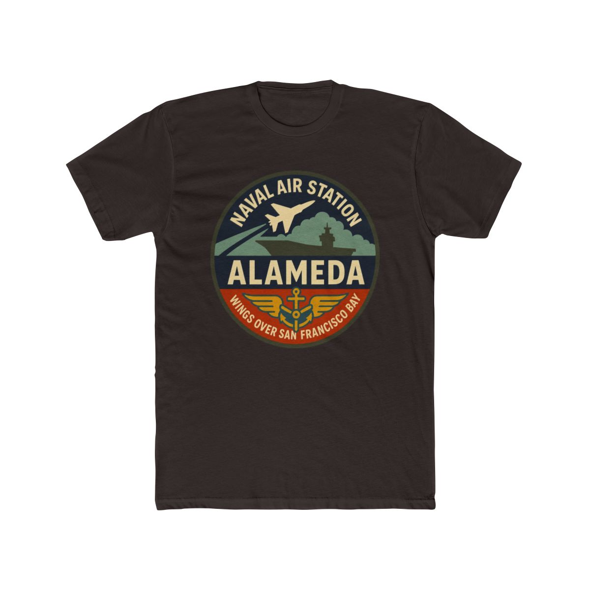 Naval Air Station Alameda Vintage Military Patch T Shirt | Alemeda - alternate angle 3, merchandise