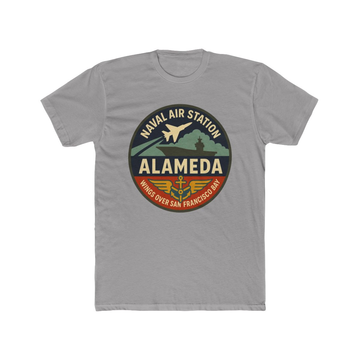 Naval Air Station Alameda Vintage Military Patch T Shirt | Alemeda - alternate angle 2, merchandise