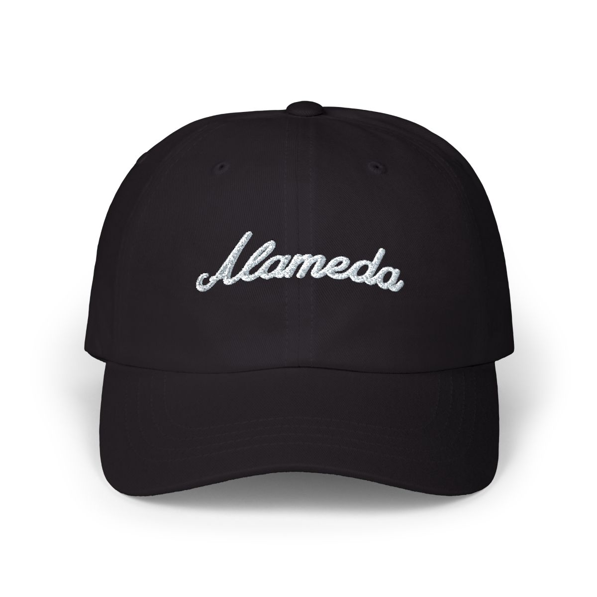 Alameda Baseball Cap Alameda Dad Hat Bold Baseball Script California CA Hat Souvenir Gift | Alemeda