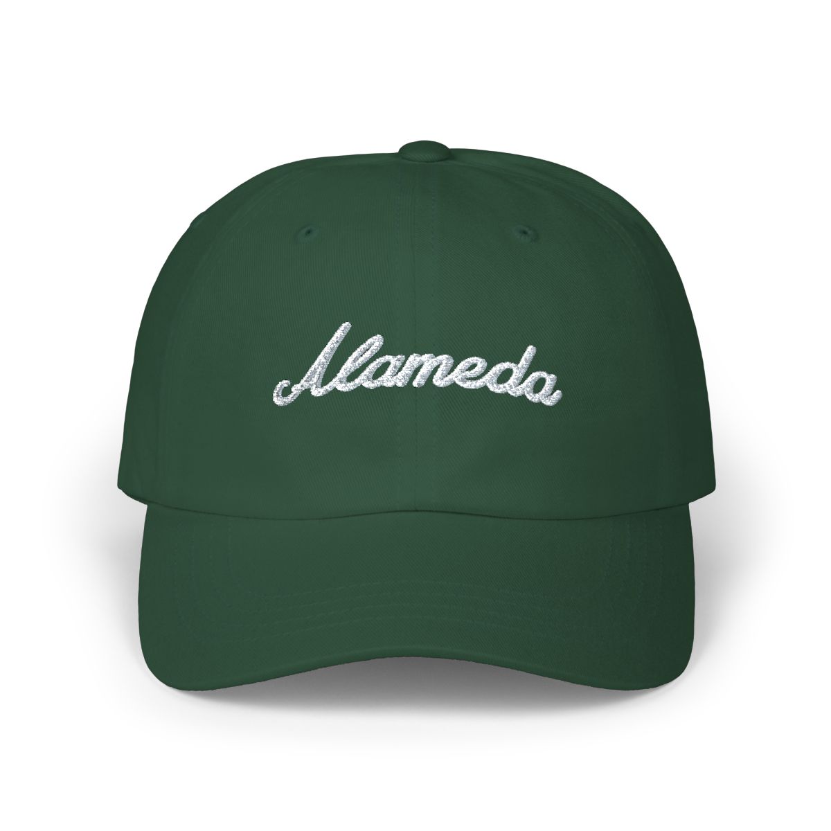 Alameda Baseball Cap Alameda Dad Hat Bold Baseball Script California CA Hat Souvenir Gift | Alemeda - alternate angle 5, merchandise