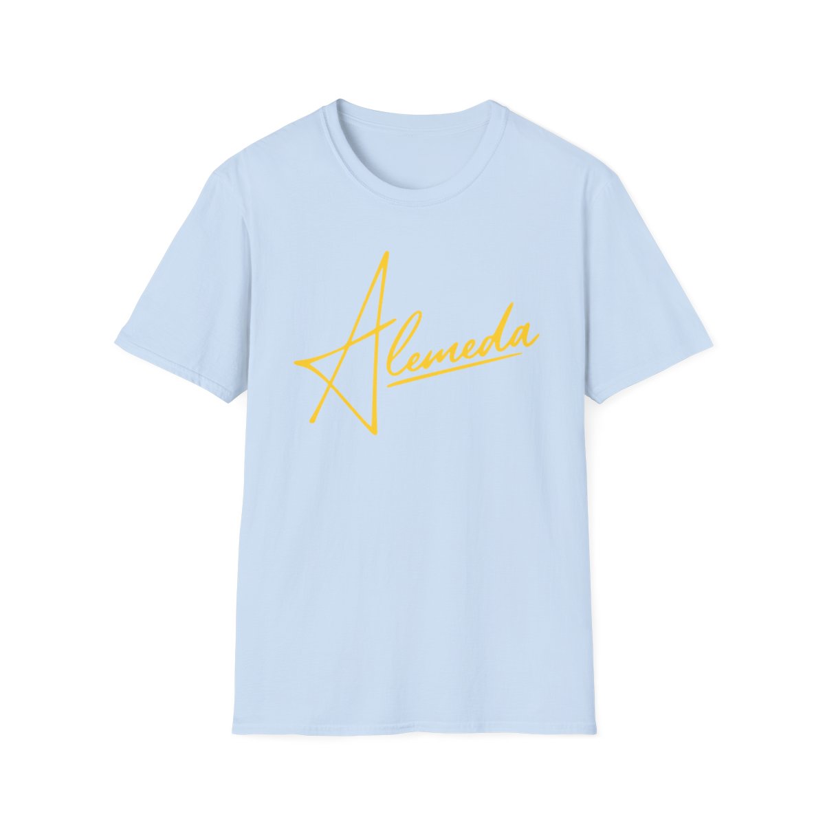Alemeda Star Script T-Shirt | Alemeda Merch - alternate angle 4, merchandise