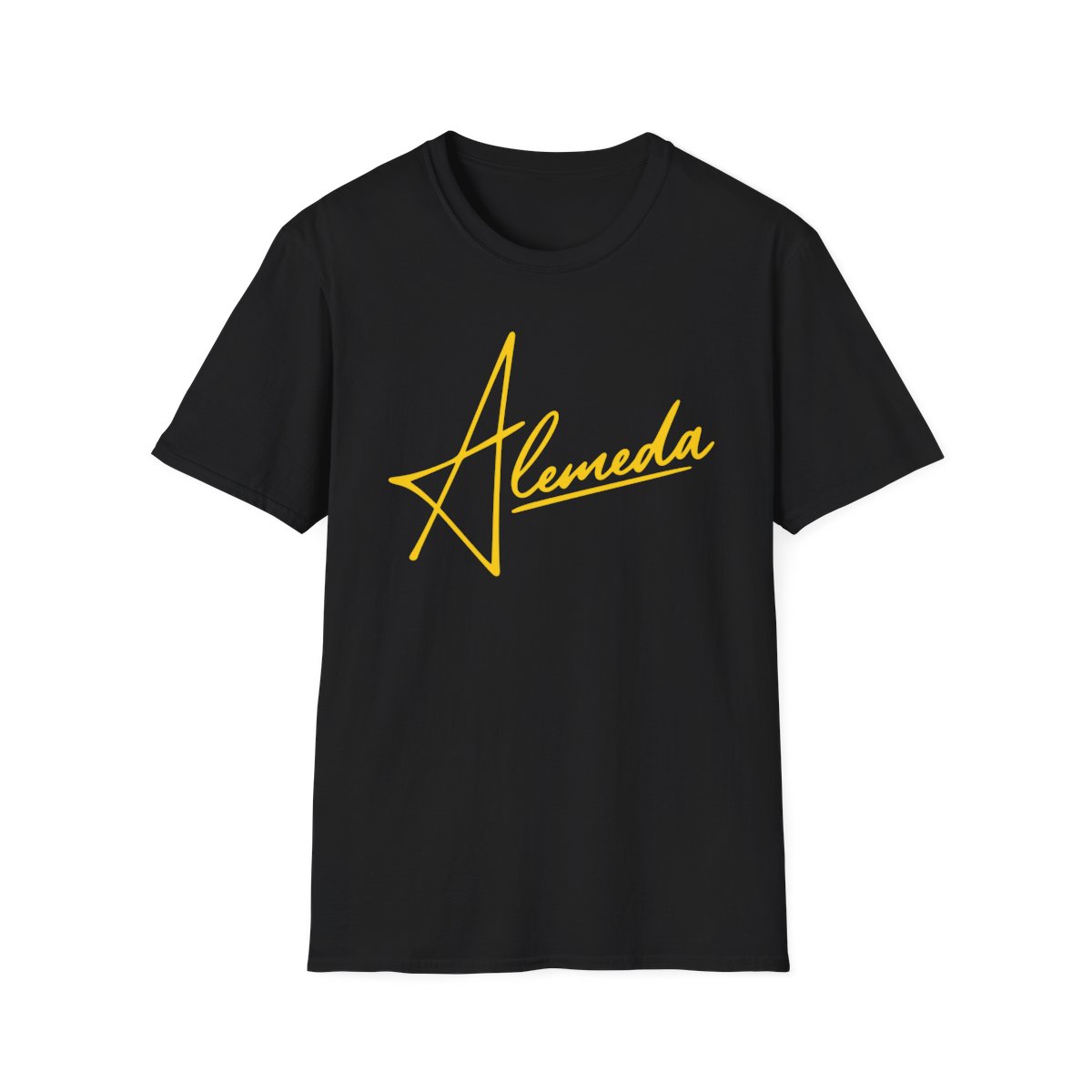 Alemeda Star Script T-Shirt | Alemeda Merch - alternate angle 3, merchandise