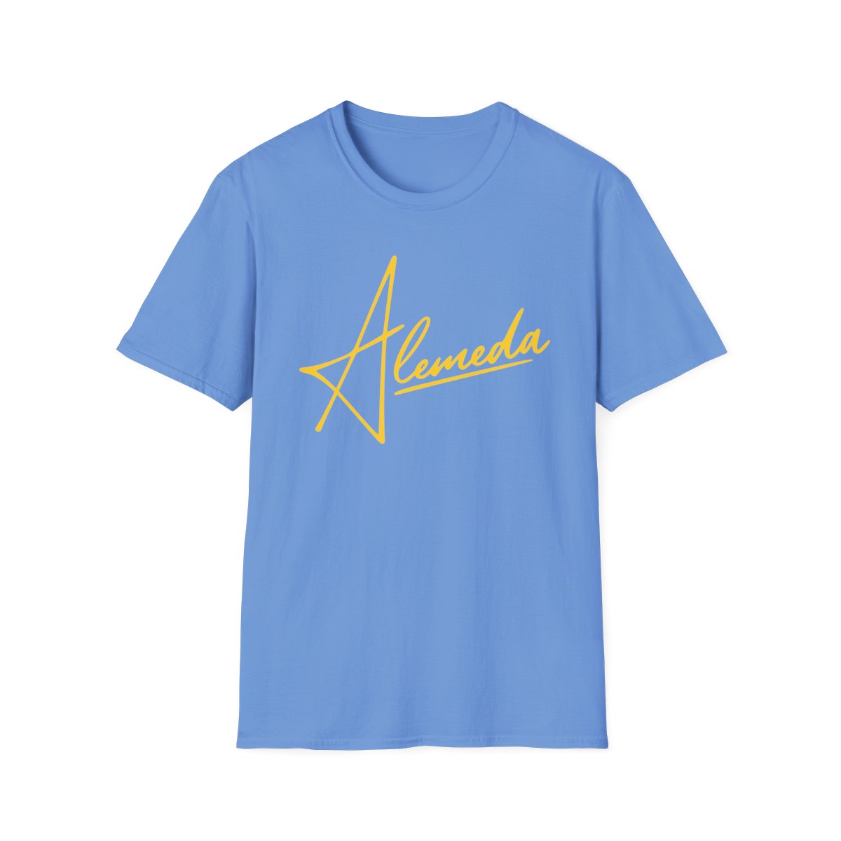 Alemeda Star Script T-Shirt | Alemeda Merch - alternate angle 5, merchandise