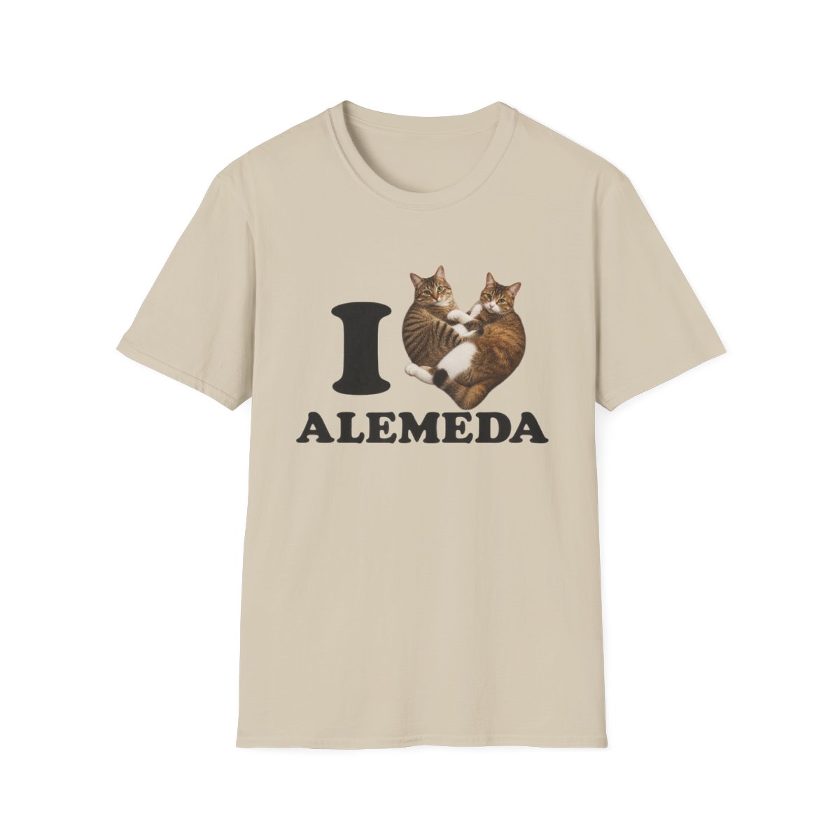I Love Alameda Cats T-Shirt | Alemeda Merch - alternate angle 3, merchandise