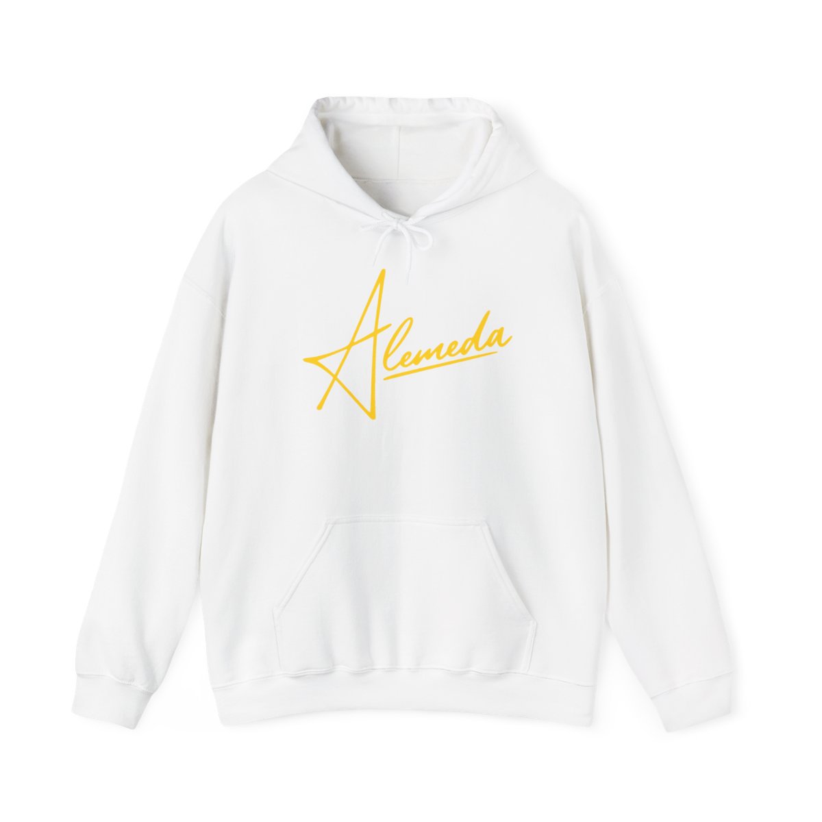 Alameda Script Logo Hoodie | Alemeda Merch - alternate angle 3, merchandise