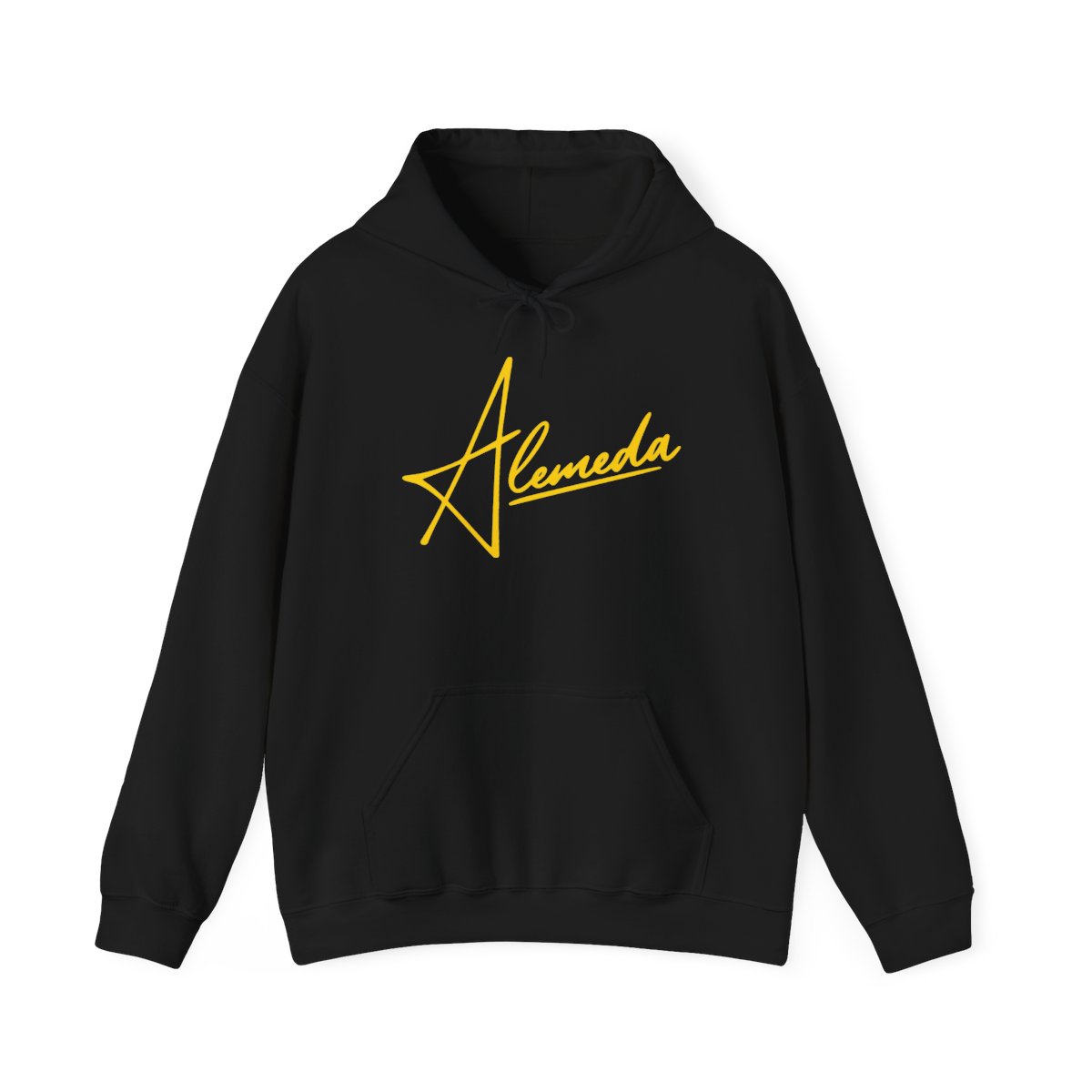 Alameda Script Logo Hoodie | Alemeda Merch - alternate angle 4, merchandise