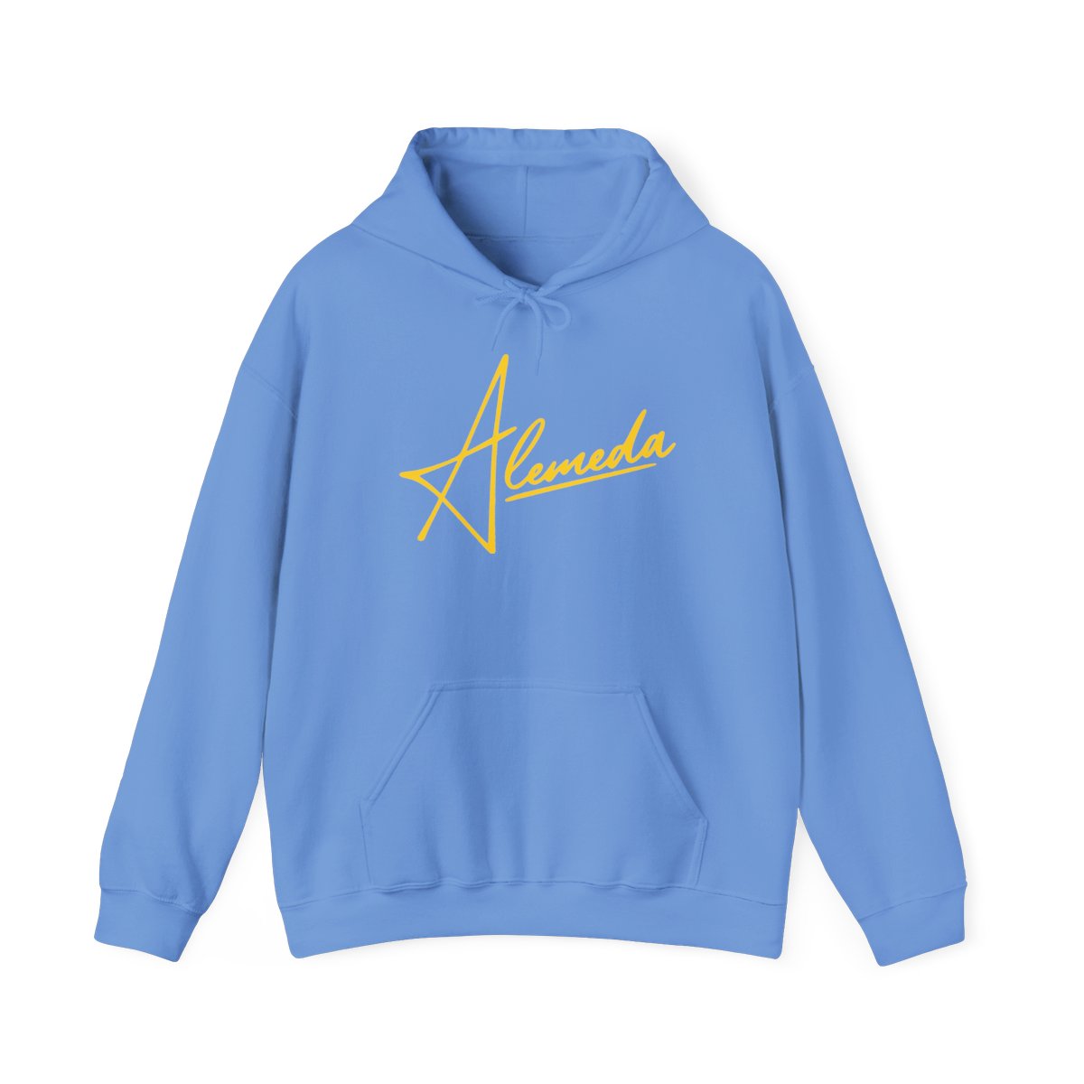 Alameda Script Logo Hoodie | Alemeda Merch - alternate angle 2, merchandise