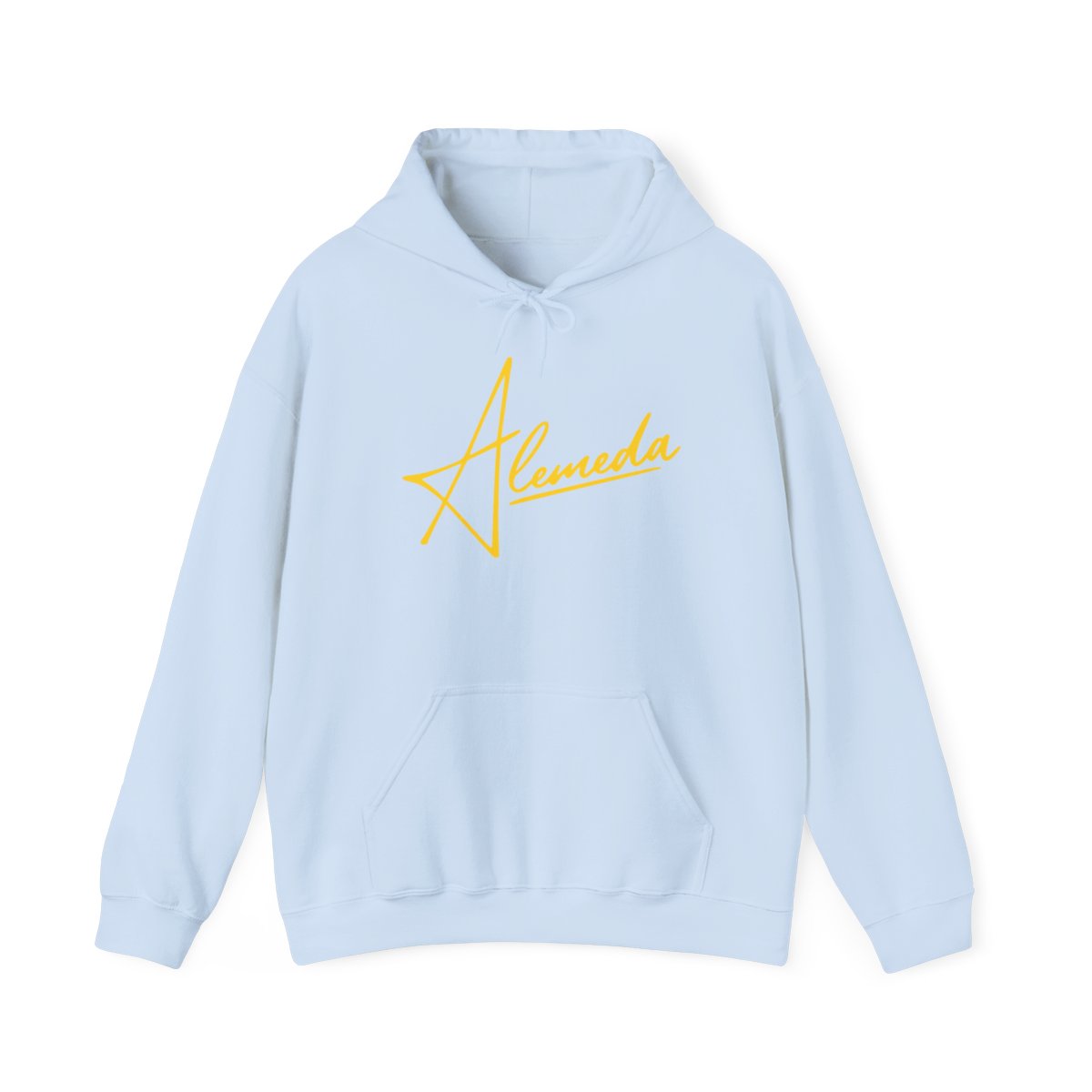 Alameda Script Logo Hoodie | Alemeda Merch - alternate angle 5, merchandise